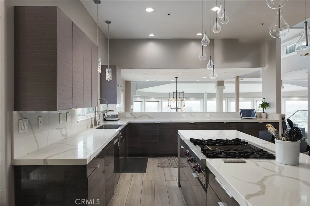 Gourmet kitchen open to the great room