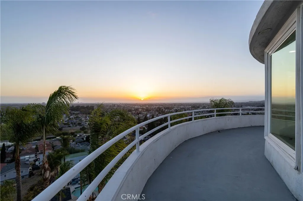 Sunset over the county from the balcony