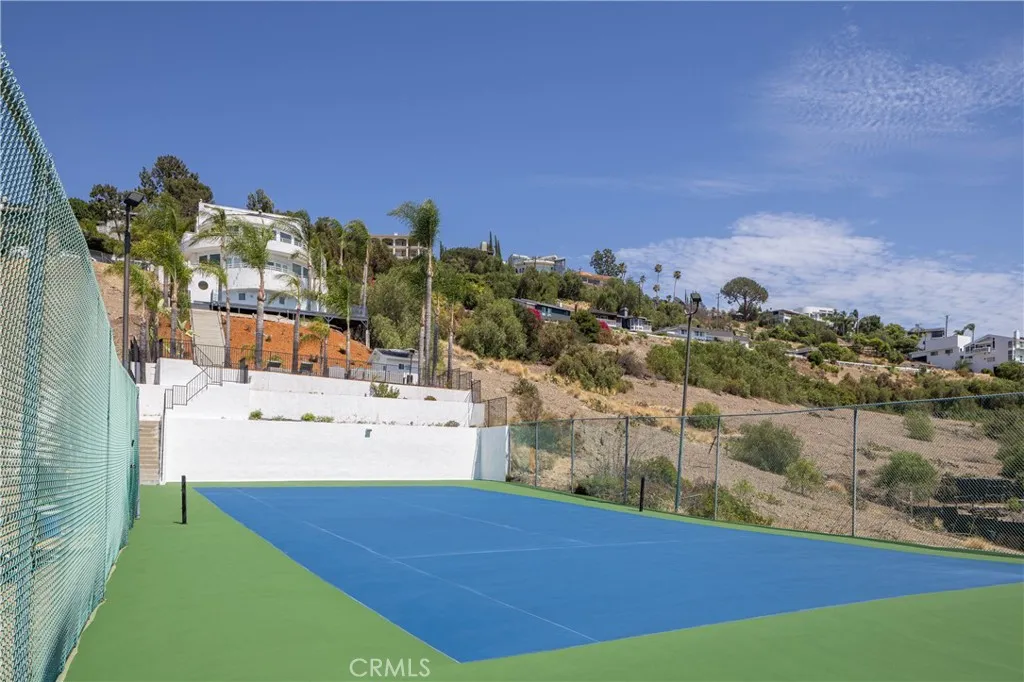 Private lighted tennis and pickleball court
