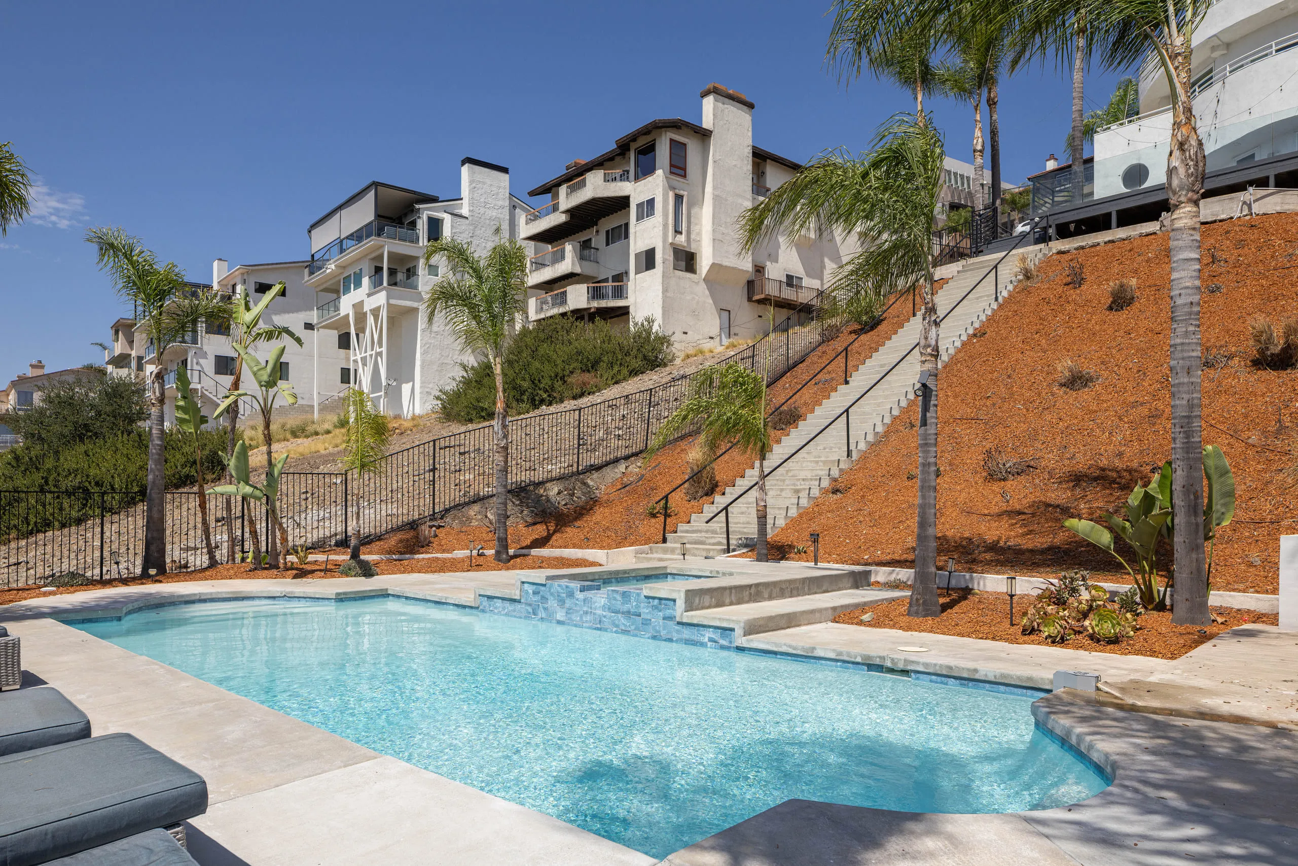 Loungers on the pool deck